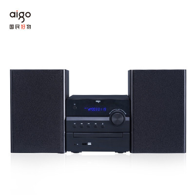 AIGO/爱国者 T80 家庭影院组合音响音箱 CD碟机 CD播放器 FM收音机 USB播放机 蓝牙音响 黑色