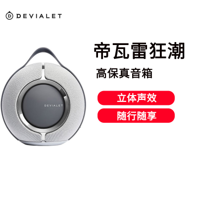 DEVIALET Mania帝瓦雷狂潮高保真音箱户外便携式音响 浅灰色