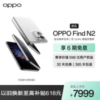OPPO Find N2 云白 12GB+256GB 双120Hz镜面折叠屏 自由悬停空间 OPPO | 哈苏 手机影像系统 拍照游戏商务全网通5G折叠手机