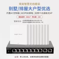 锐捷(Ruijie) 无线ap面板套装WiFi6千兆1800M RG-EAP162(G)全屋wifi 8口千兆一体机(升级款)+WIFI6面板AP*8