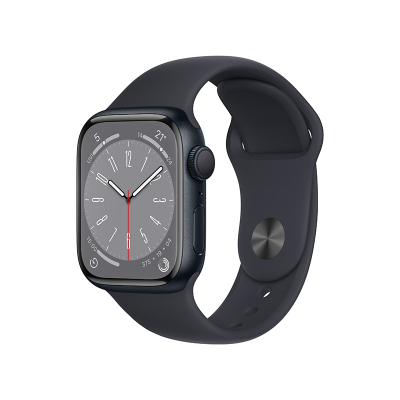 Apple Watch Series 8 智能手表 GPS版 41mm 午夜色 铝金属表壳 运动型表带 学生优惠版