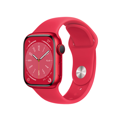 Apple Watch Series 8 智能手表 GPS版 41mm 红色铝金属表壳 运动型表带 学生优惠版