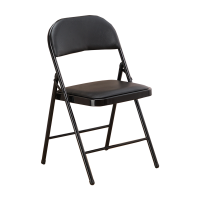 易企采 办公折叠椅黑色椅子靠背椅折叠椅子办公洽谈培训椅子商务培训椅会议椅