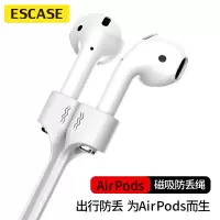 ESCASE 苹果Airpods2/pro无线蓝牙运动耳机防丢绳 出行防脱落 吸附不滑落 白色