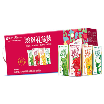 蒙牛 真果粒牛奶饮品 缤纷礼盒装 四种口味 250g×24盒