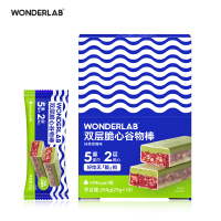 WonderLab抹茶草莓味双层脆心谷物棒25g*10支装