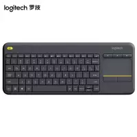 罗技(Logitech) 安卓智能电视键盘 K400Plus 电脑笔记本智能触摸面板无线触控键盘 黑色