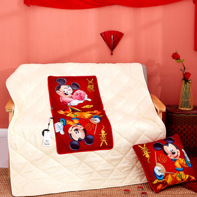 迪士尼(DISNEY)3D幻彩抱枕被吉祥如意 DBM03-4040B 抱枕40x40cm单个价