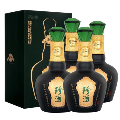 珍酒 珍三十 酱香型白酒 53度 500ml*4 整箱装