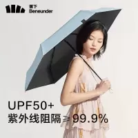 蕉下(beneunder)蕉下口袋系列 太阳伞雨伞单层五折晴雨伞 静谧蓝