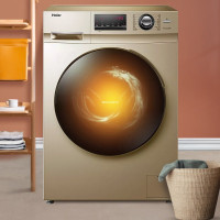 海尔 G100108HB12G 金色洗烘一体 大容量洗烘一体机变频节能全自动滚筒洗衣机