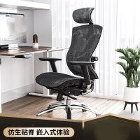 西昊(SIHOO) V1 人体工学椅电脑椅子家用 办公椅可躺 老板椅 椅子靠背 电竞椅家用网布座椅 黑色