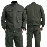 纯棉长袖电焊服,男装电焊工防烫纯棉套装 XL/175