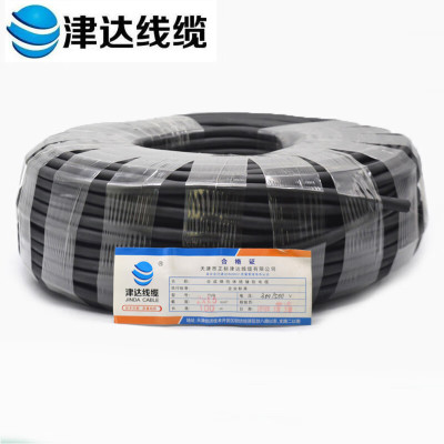 津达线缆 国标3芯弹性体TVR软电缆线 耐磨耐油耐寒 TVR3*1.5平方 黑色 100米/盘