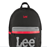 Lee双肩包男士休闲风时尚撞色耐磨旅行牛津布多功能出差行李包功能包黑色_786137