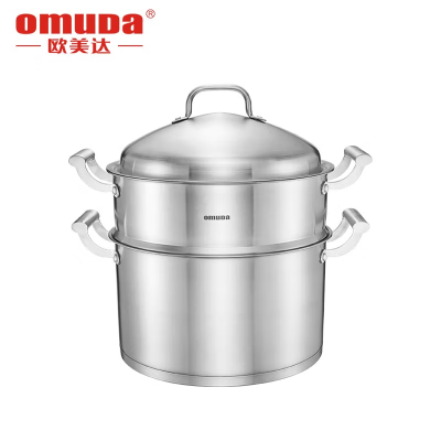 欧美达(OMUDA) 欧美达蒸锅304不锈钢2层蒸锅双层家用锅具电磁炉三层加厚