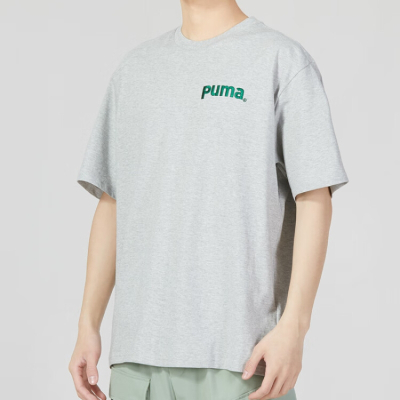 彪马(Puma)男2023夏季运动服健身训练潮流透气圆领半袖短袖T恤 622536-04 XS