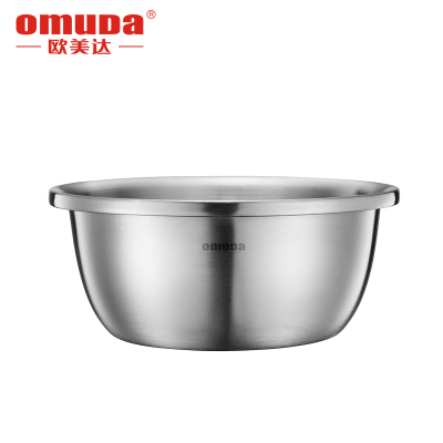 欧美达食品级304不锈钢盆子套装加厚家用厨房打蛋和面洗菜漏汤盆OTP026