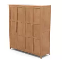 方解实(FANGJIESHI) 原木衣柜北欧全实木现代简约加顶柜卧室家用衣橱小户型两门825×600×2070