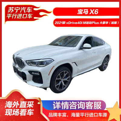 宝马X6 2021款 xDrive40i M运动Plus 大豪华(加版) SUV 新车 平行进口车 汽车 四驱 3.0T