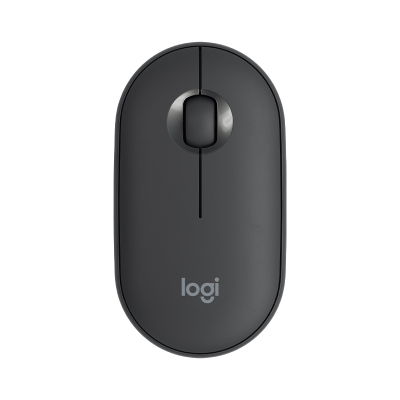 罗技鼠标 LOGITECH PEBBLE鹅卵石无线蓝牙鼠标 黑色 一个装