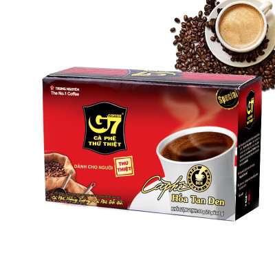 越南原装进口G7中原纯黑速溶咖啡 30g 盒装2g*15小包独立包装