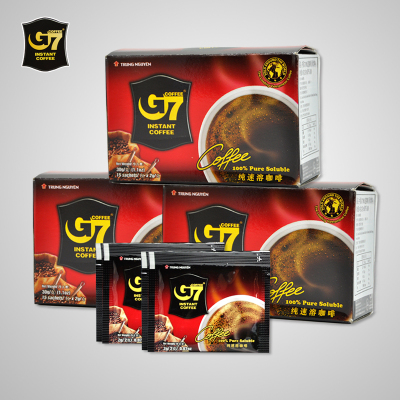 越南原装进口G7中原纯黑速溶咖啡 30g*3盒装