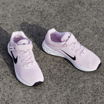 耐克(NIKE)女鞋跑步鞋 新款NIKE粉色魔术贴运动鞋轻便透气面休闲鞋 DD1113-608