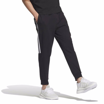 阿迪达斯(adidas)阿迪达斯男裤2023夏季新款透气运动裤宽松休闲束脚长裤IA8182 黑色