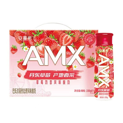 安慕希AMX丹东草莓奶昔风味酸奶