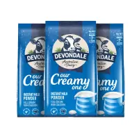 澳大利亚进口德运(Devondale)全脂高钙成人奶粉 1kg/袋 进口全脂成人奶粉 学生奶粉 3件装