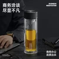 双层玻璃带手柄茶杯