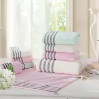 爱家纯棉毛巾套装 毛巾×2+方巾