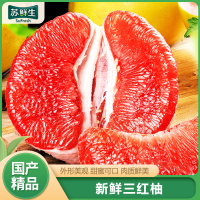 [苏鲜生]新鲜三红柚 1个 带箱3斤 新鲜柚子水果 蜜柚西沛
