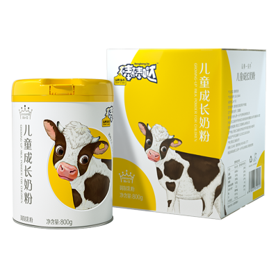认养一头牛儿童成长奶粉4段3岁以上学生高钙乳铁蛋白益生菌益生元800g*2罐
