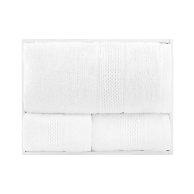 洁丽雅grace白色毛巾浴巾套装W0398+W0397(一浴巾两毛巾)