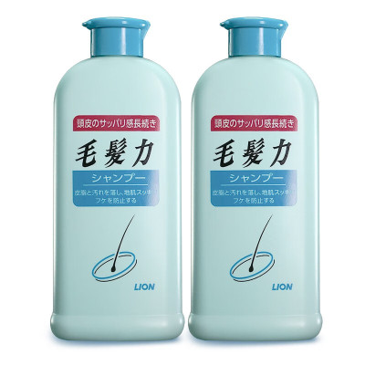 狮王(Lion)毛发力头皮专研洗发水200ml*2 控油去油 去屑 改善毛躁 日本原装进口