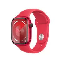 Apple Watch Series 9 (GPS + 蜂窝网络) 41 毫米红色铝金属表壳 红色运动型表带 - M/L