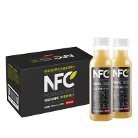 农夫山泉NFC-100鲜果冷压榨苹果香蕉汁-1*24*300ML-纸箱装