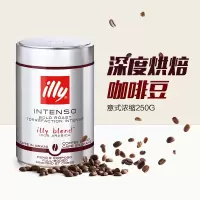 ILLY 意大利原装进口 illy意利黑咖啡 意式浓缩 深度烘培咖啡豆250g/罐