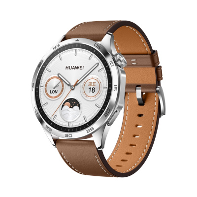 华为/HUAWEI WATCH GT 4 46mm 山茶棕 棕色真皮表带 智能手表 运动手表