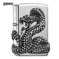 ZiPPO之宝(Zippo)打火机 银蛇缠绕 ZBT-1-30b 煤油防风火机