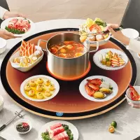 美菱暖菜板热菜神器家用圆形加热盘保温垫保温板饭菜多功能可旋转