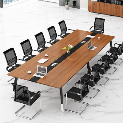 域赢钢架会议桌长条桌现代简约洽谈培训桌椅3*1.3米