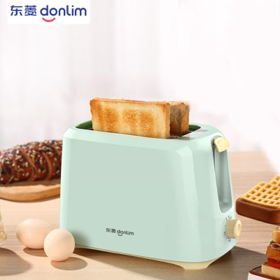 东菱(Donlim)面包机多士炉不锈钢内胆烤面包机2片烤吐司机 多功能 TA-8600绿色