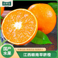 [苏鲜生]正宗江西赣南脐橙橙子 净重9斤 霸王橙 单果90-100mm 新鲜水果当季整箱赣州