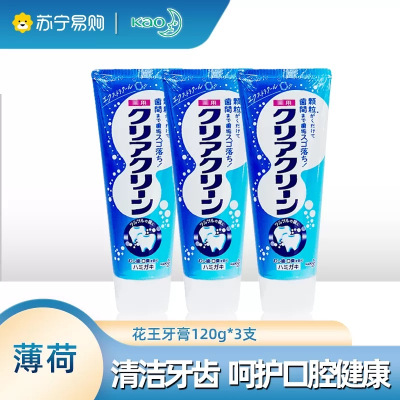 日本原装花王牙膏细微颗粒瞬间亮白除牙垢清新去渍去黄薄荷味120g