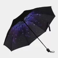 企业定制 芫木时代雨伞女男通用晴雨两用星空