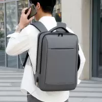 Danrosen 高端商务通勤男士双肩包 多功能笔记本电脑包纯色男士背包
