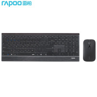 雷柏(RAPOO) 9500G 键鼠套装 无线蓝牙键鼠套装 办公键盘鼠标套装 超薄键盘 蓝牙键盘 商务键盘 黑色